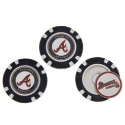 Atlanta Braves 3-Pack Poker Chip Golf Ball Markers