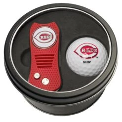 Cincinnati Reds Divot Tool & Golf Ball Personalized Tin Gift Set
