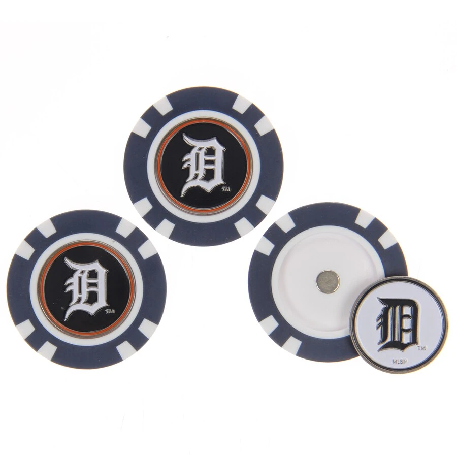 Detroit Tigers 3-Pack Poker Chip Golf Ball Markers 1 Detroit Tigers 3-Pack Poker Chip Golf Ball Markers