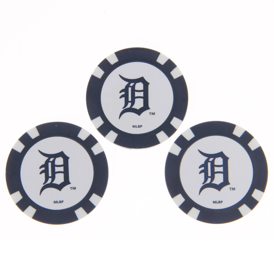 Detroit Tigers 3-Pack Poker Chip Golf Ball Markers 2 Detroit Tigers 3-Pack Poker Chip Golf Ball Markers - Image 2