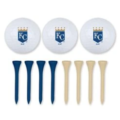 WinCraft Kansas City Royals 3 Golf Balls And Tees Set