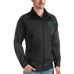 Austin FC Antigua Links Full-Zip Golf Jacket - Black