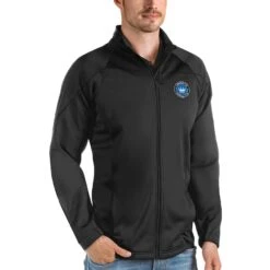 Charlotte FC Antigua Links Full-Zip Golf Jacket - Black