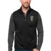 Columbus Crew Antigua Primary Team Logo Links Full-Zip Golf Vest - Black
