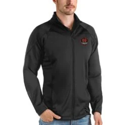 Houston Dynamo FC Antigua Links Full-Zip Golf Jacket - Black