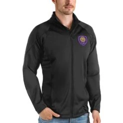 Orlando City SC Antigua Links Full-Zip Golf Jacket - Black