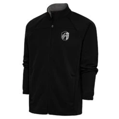 St. Louis City SC Antigua Brushed Metallic Logo Links Full-Zip Golf Jacket - Black