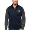 New England Revolution Antigua Primary Team Logo Links Full-Zip Golf Vest - Navy