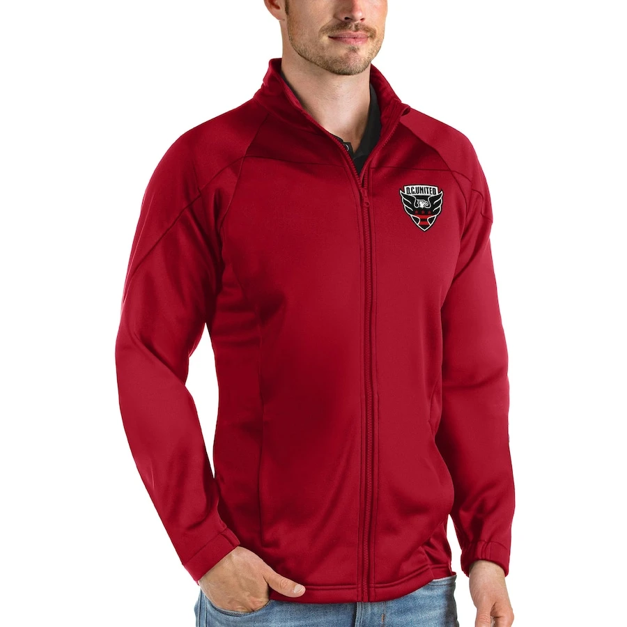 D.C. United Antigua Links Full-Zip Golf Jacket - Red 1 D.C. United Antigua Links Full-Zip Golf Jacket - Red