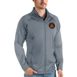 Atlanta United FC Antigua Links Full-Zip Golf Jacket - Steel