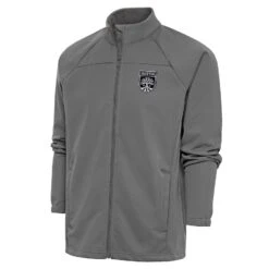Austin FC Antigua Brushed Metallic Logo Links Full-Zip Golf Jacket - Steel