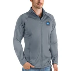 Charlotte FC Antigua Links Full-Zip Golf Jacket - Steel