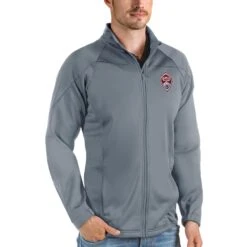 Colorado Rapids Antigua Links Full-Zip Golf Jacket - Steel