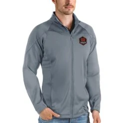 Houston Dynamo FC Antigua Links Full-Zip Golf Jacket - Steel