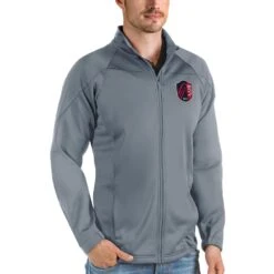 St. Louis City SC Antigua Links Full-Zip Golf Jacket - Steel