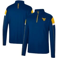 West Virginia Mountaineers Colosseum Golf Match Quarter-Zip Windshirt - Navy
