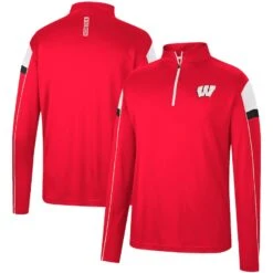 Wisconsin Badgers Colosseum Golf Match Quarter-Zip Windshirt - Red