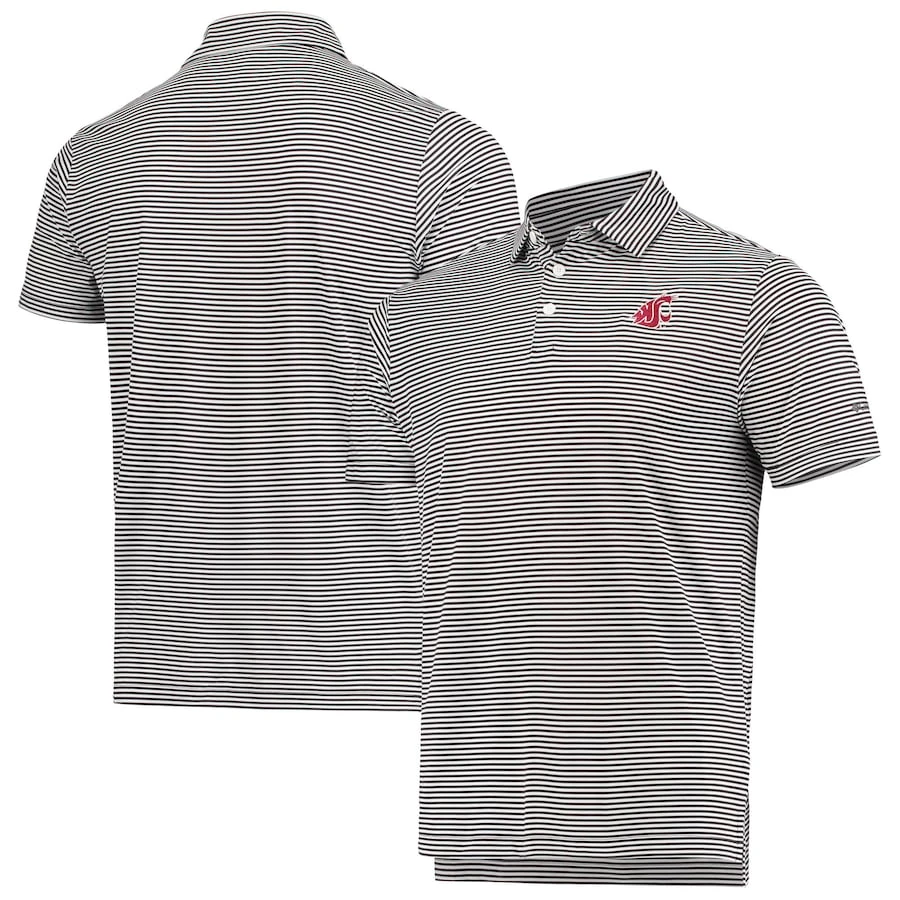 Washington State Cougars Columbia Golf Club Invite Omni-Wick Polo - Black 1 Washington State Cougars Columbia Golf Club Invite Omni-Wick Polo - Black