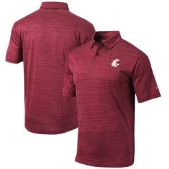 Washington State Cougars Columbia Golf Omni-Wick Set Polo - Crimson