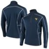 West Virginia Mountaineers Columbia Golf Shotgun Quarter-Zip Pullover Jacket - Navy