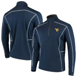 West Virginia Mountaineers Columbia Golf Shotgun Quarter-Zip Pullover Jacket - Navy
