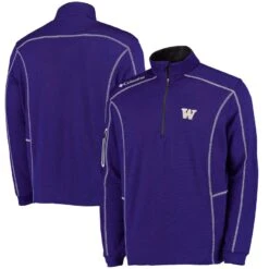 Washington Huskies Columbia Golf Shotgun Quarter-Zip Pullover - Purple