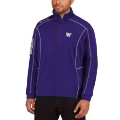 Washington Huskies Columbia Golf Shotgun Quarter-Zip Pullover - Purple -Golf Team Related Shop mens columbia golf purple washington huskies shotgun quarter zip pullover pi2334000 altimages ff 2334698alt4 full