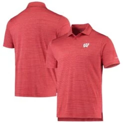 Wisconsin Badgers Columbia Golf Team Logo Polo - Red