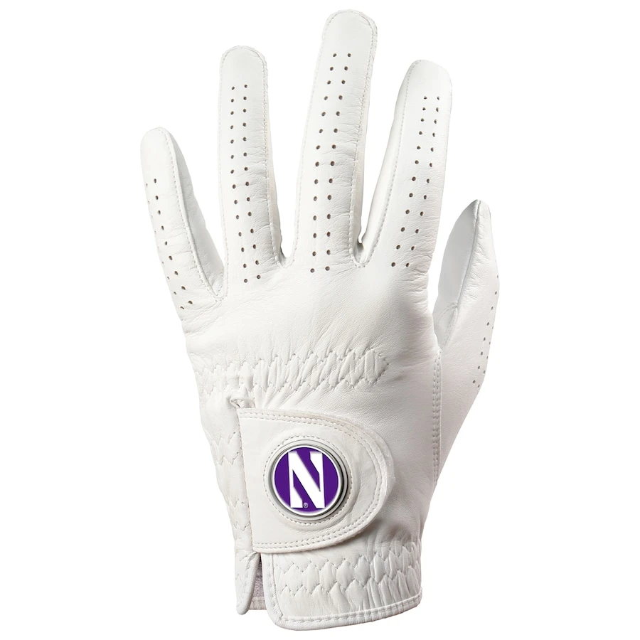 Northwestern Wildcats Golf Glove - White 1 Northwestern Wildcats Golf Glove - White