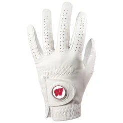 Wisconsin Badgers Golf Glove - White