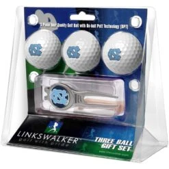 North Carolina Tar Heels 3-Ball Golf Ball Gift Set With Kool Divot Tool