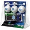 North Carolina Tar Heels 3-Pack Golf Ball Gift Set With Black Hat Trick Divot Tool
