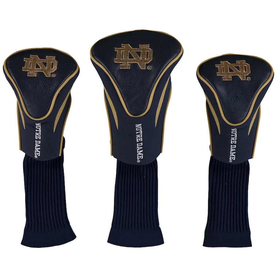 Notre Dame Fighting Irish 3-Pack Contour Golf Club Head Covers 1 Notre Dame Fighting Irish 3-Pack Contour Golf Club Head Covers