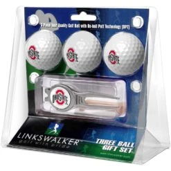 Ohio State Buckeyes 3-Ball Golf Ball Gift Set With Kool Divot Tool