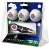 Ohio State Buckeyes 3-Pack Golf Ball Gift Set With Black Crosshair Divot Tool
