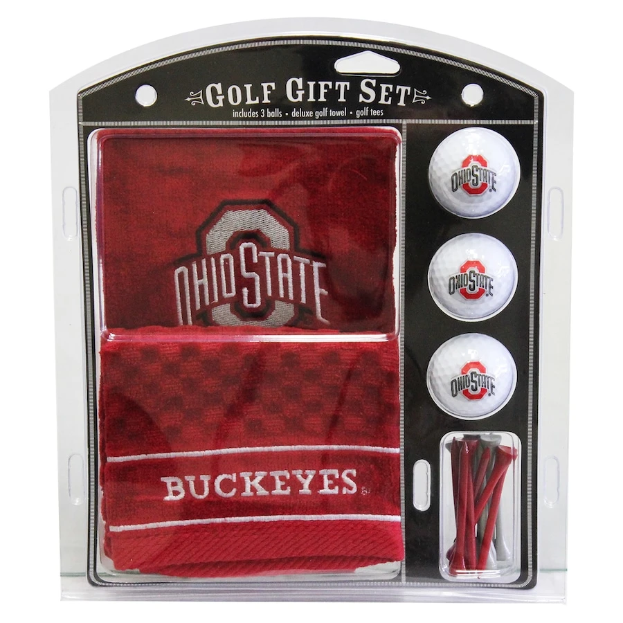 Ohio State Buckeyes Embroidered Logo Golf Gift Set 1 Ohio State Buckeyes Embroidered Logo Golf Gift Set