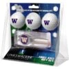 Washington Huskies 3-Ball Golf Ball Gift Set With Kool Divot Tool