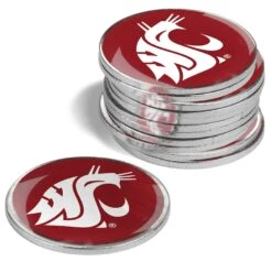 Washington State Cougars 12-Pack Golf Ball Marker Set