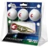 Washington State Cougars 3-Pack Golf Ball Gift Set With Gold Crosshair Divot Tool
