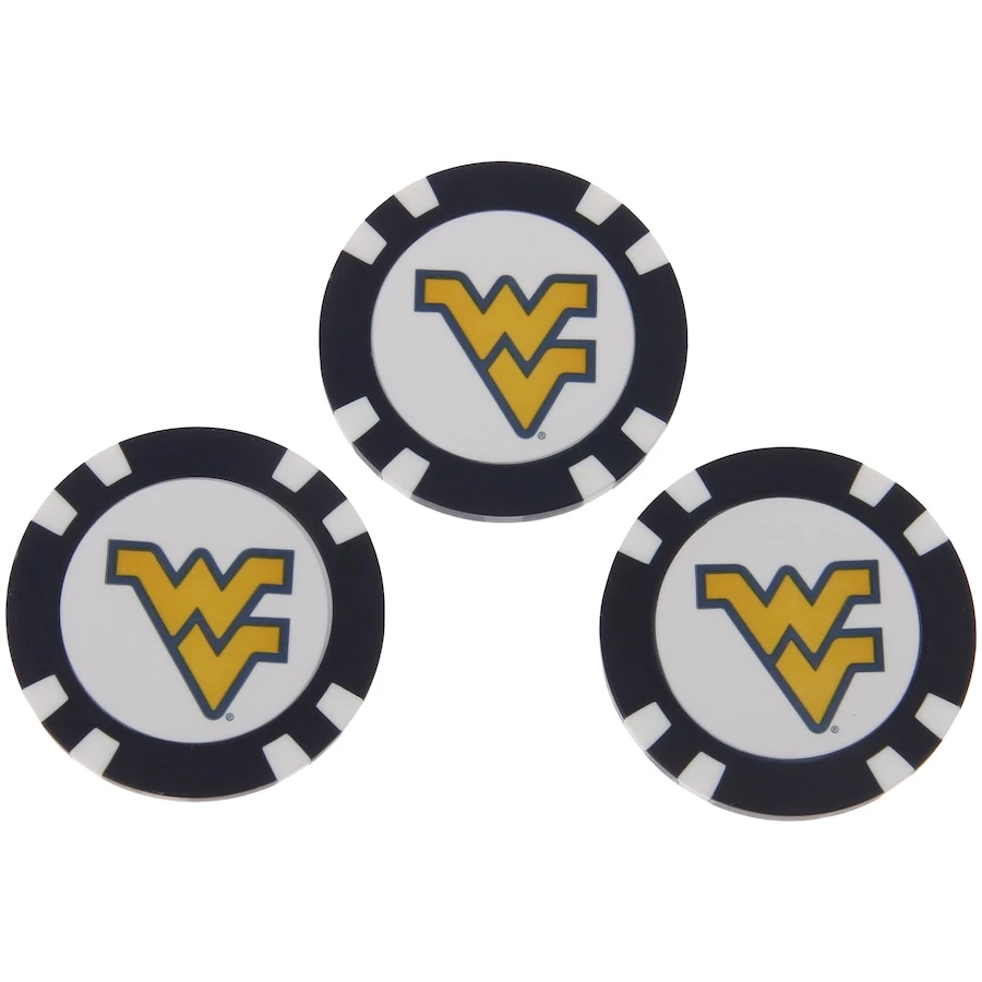 West Virginia Mountaineers 3-Pack Poker Chip Golf Ball Markers 2 West Virginia Mountaineers 3-Pack Poker Chip Golf Ball Markers - Image 2