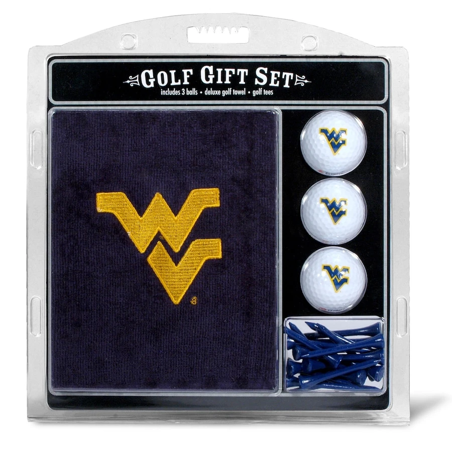 West Virginia Mountaineers Embroidered Golf Gift Set 1 West Virginia Mountaineers Embroidered Golf Gift Set