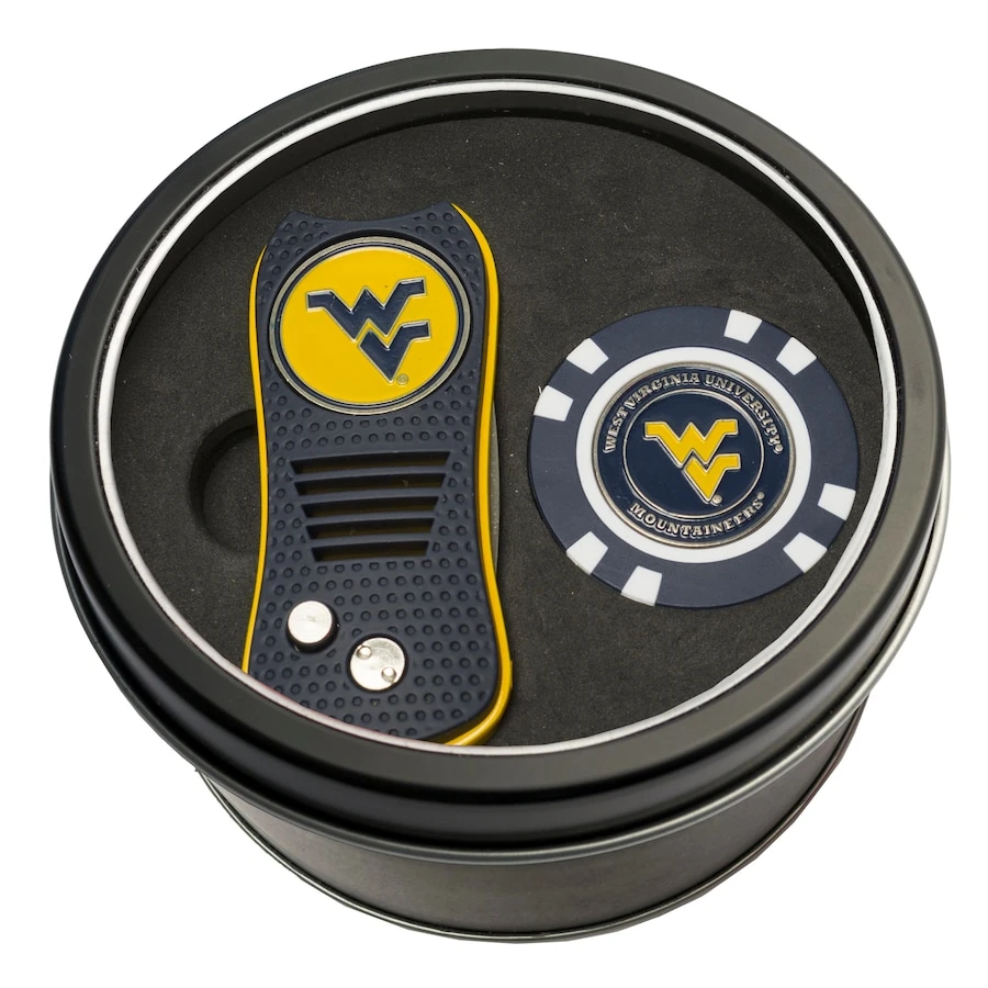 West Virginia Mountaineers Switch Chip Golf Tin Set 1 West Virginia Mountaineers Switch Chip Golf Tin Set