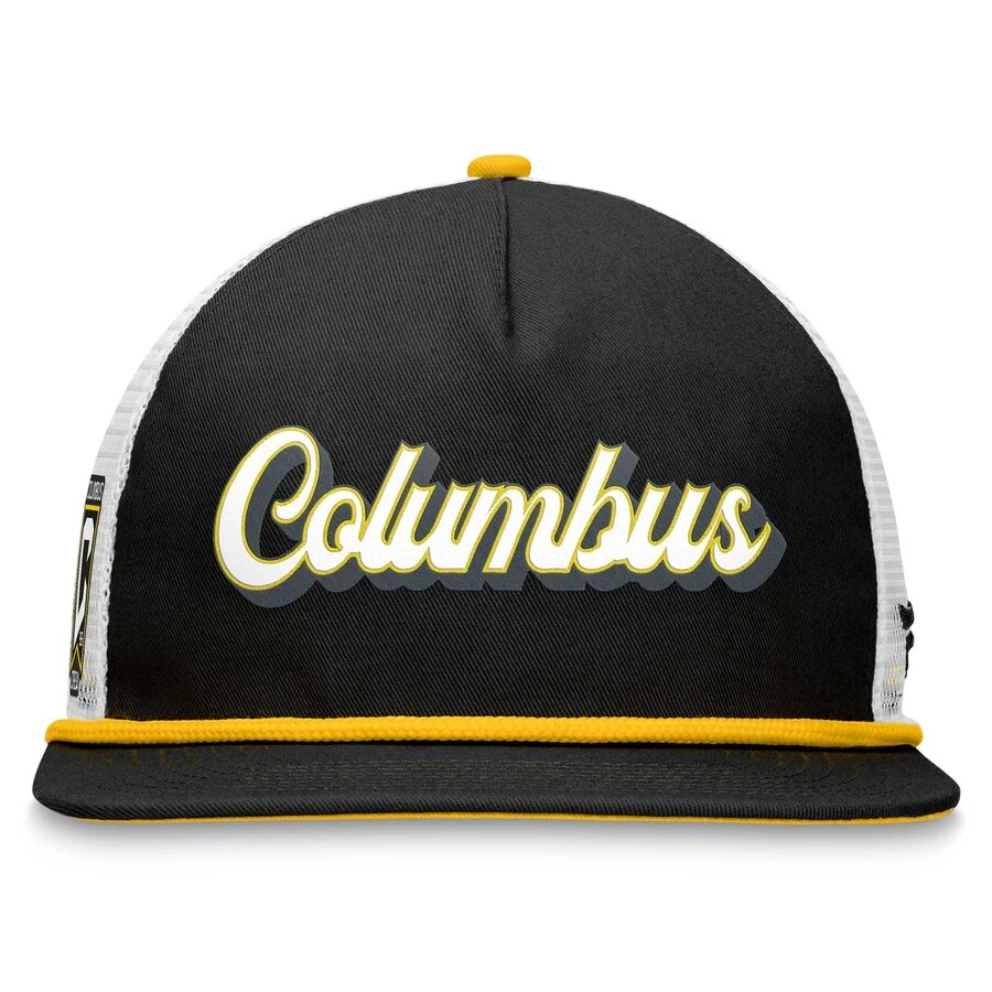 Columbus Crew Fanatics Branded True Classic Golf Snapback Hat - Black/White 2 Columbus Crew Fanatics Branded True Classic Golf Snapback Hat - Black/White - Image 2