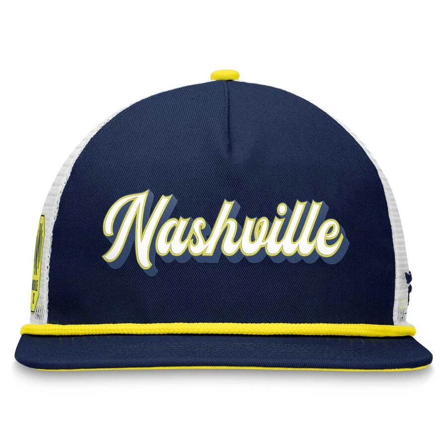 Nashville SC Fanatics Branded True Classic Golf Snapback Hat - Navy/White 2 Nashville SC Fanatics Branded True Classic Golf Snapback Hat - Navy/White - Image 2