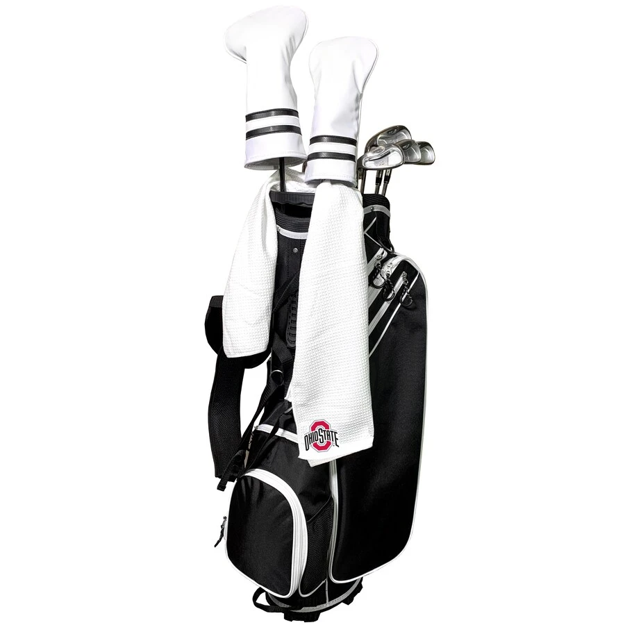 Ohio State Buckeyes 16'' X 40'' Microfiber Golf Towel - White 2 Ohio State Buckeyes 16'' X 40'' Microfiber Golf Towel - White - Image 2