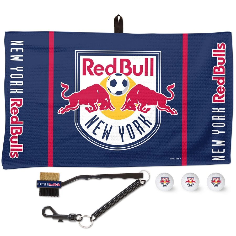New York Red Bulls WinCraft Golf Ball, Towel & Brush Gift Set 1 New York Red Bulls WinCraft Golf Ball, Towel & Brush Gift Set