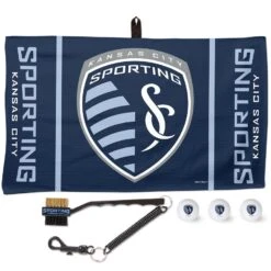 Sporting Kansas City WinCraft Golf Ball, Towel & Brush Gift Set
