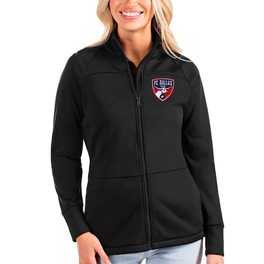 FC Dallas Antigua Women's Links Full-Zip Golf Jacket - Black 1 FC Dallas Antigua Women's Links Full-Zip Golf Jacket - Black