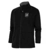 LAFC Antigua Women's Brushed Metallic Logo Links Full-Zip Golf Jacket - Black
