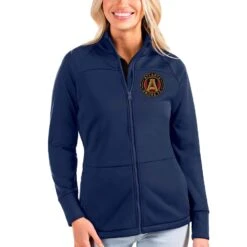 Atlanta United FC Antigua Women's Links Full-Zip Golf Jacket - Navy